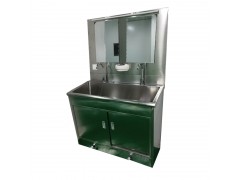 韻華不銹鋼雙層制作多人位洗手池高背板