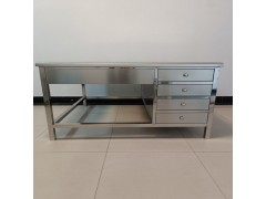 不銹鋼產(chǎn)品器械打包帶抽屜操作臺可定制